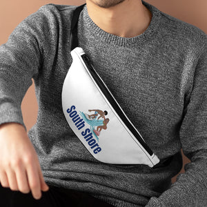 south shore chicago neighborhood south side chicago chicago fashion streetwear rainbow beach chicago hoodies historic black community black artists illustrator graphic fanny pack male model