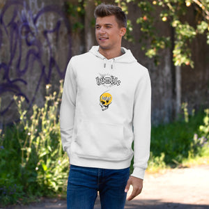 humble loyal gothic hoodie streetwear chicago hoodies skull male model white hoodie forest