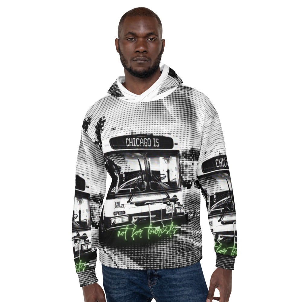 Chicago Hoodies brand signature not for tourists hoodie graphic hoodie bus public transit chicago is chicago hoodies wearable art my kind of town authentic chicago