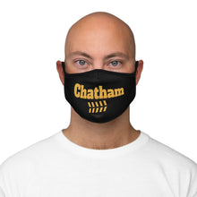 Load image into Gallery viewer, male model chicago chatham neighborhood fitted face mask south side community chicago hoodies chicago culture chicago streetwear face mask
