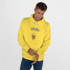 male model yellow humble loyal gothic hoodie streetwear chicago hoodies skull