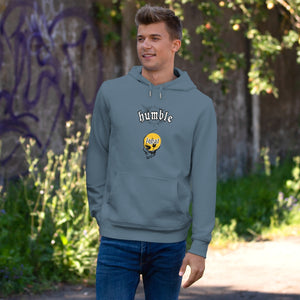male model forest slate color hoodie humble loyal gothic hoodie streetwear chicago hoodies skull