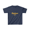 chicago chatham neighborhood kids tee south side community simeon high school chicago hoodies chicago culture chicago streetwear kids t shirt gold lettering graphic tee navy