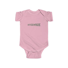 Load image into Gallery viewer, pink chicago hyde park baby onesie university museum parks lake michigan chicago hoodies unisex chicago neighborhood infant wear chicago babies
