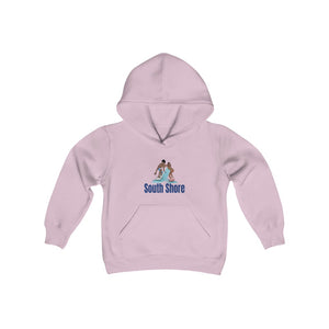 south shore chicago neighborhood south side chicago chicago fashion streetwear rainbow beach chicago hoodies historic black community black artists illustrator graphic kids hoodie pink
