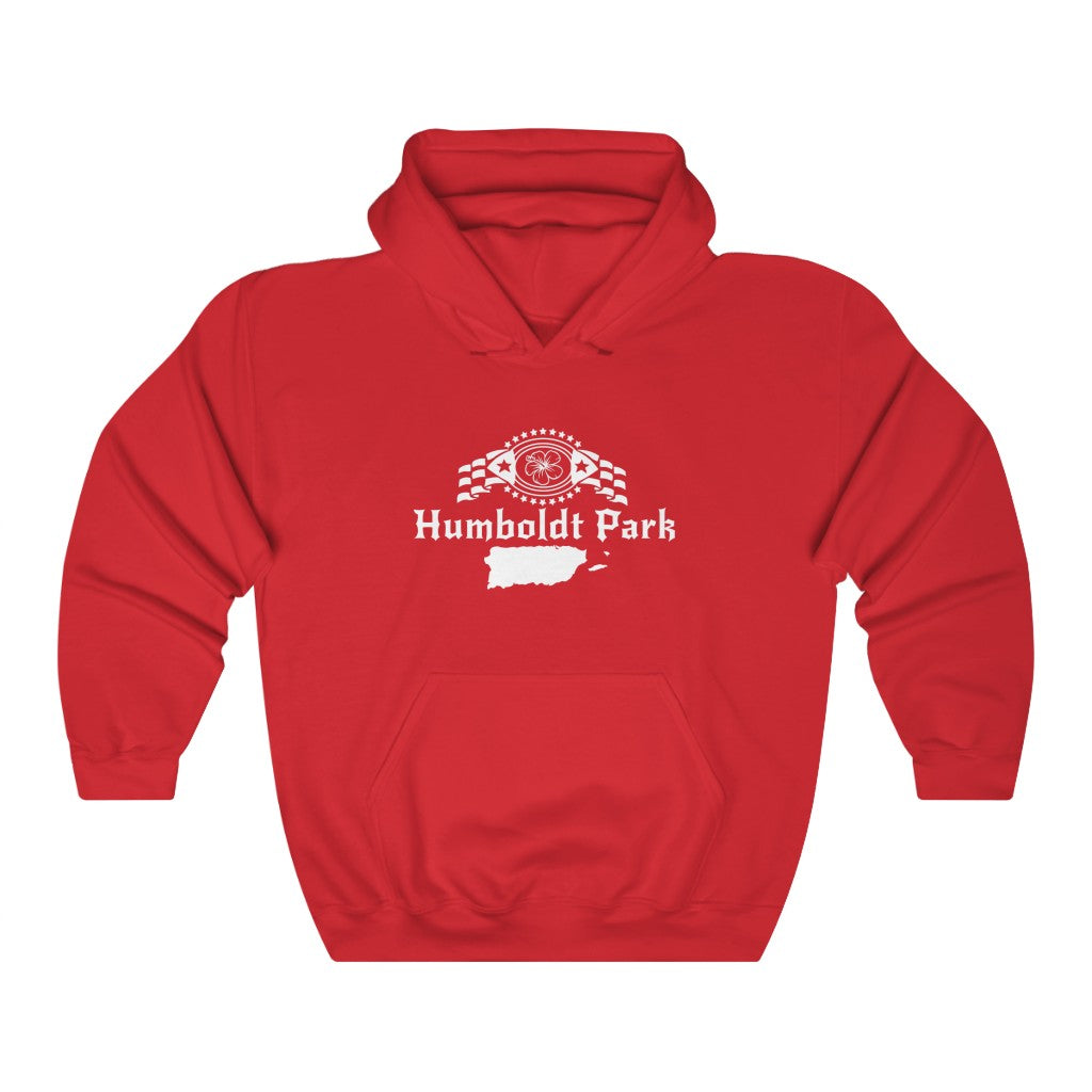 humboldt park chicago paseo boricua puerto rico puerto rican hoodie puerto rican flag humboldt park lagoon chicago neighborhood chicago hoodies red roja