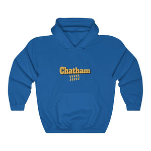 royal blue gold lettering chicago chatham neighborhood hoodie south side community simeon high school chicago hoodies chicago culture