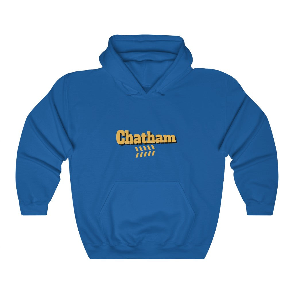 royal blue gold lettering chicago chatham neighborhood hoodie south side community simeon high school chicago hoodies chicago culture