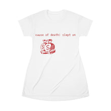 Load image into Gallery viewer, slept on by my haters white tee self worth underappreciated later haters on my grind rip haters getting the bag chicago t-shirt red bottoms t-shirt dress
