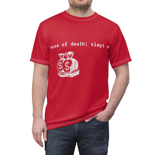 slept on by my haters red tee self worth underappreciated later haters on my grind rip haters getting the bag chicago t-shirt haterade