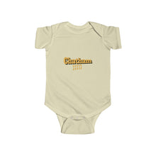 Load image into Gallery viewer, chicago chatham neighborhood infant onesie south side community simeon high school chicago hoodies chicago culture chicago baby babies infant wear tan beige neutral colors
