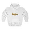 white hoodie gold lettering chicago chatham neighborhood hoodie south side community simeon high school chicago hoodies chicago culture