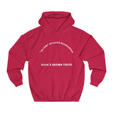 Load image into Gallery viewer, &quot;At Risk&quot; Text Unisex College Hoodie [multiple COLORS]
