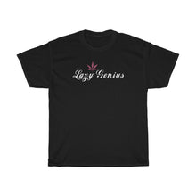 Load image into Gallery viewer, cannabis marijuana pink leaf black cotton tee chicago hoodies lazy genius brand
