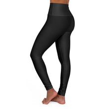 Load image into Gallery viewer, black white cannabis marijuana pink leaf leggings chicago hoodies side view
