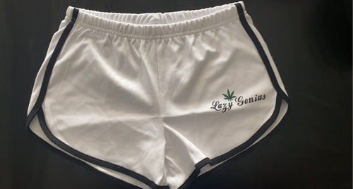 white cannabis marijuana green leaf summer shorts chicago hoodies black trim