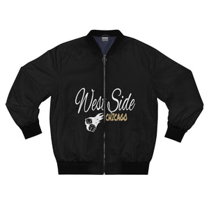 West Side Chicago Cursive Bomber Jacket
