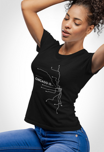 Map of Chicago T-shirt