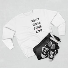 Load image into Gallery viewer, white fancy southside chi sweatshirt south side chicago chi city classic hoodie fancy lettering activewear
