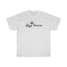 Load image into Gallery viewer, cannabis marijuana green leaf white cotton tee chicago hoodies lazy genius brand
